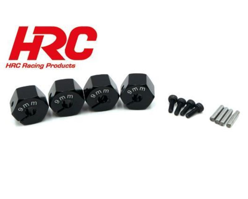 HRC Racing Aluminium 12mm Radmitnehmer 9mm Breit schwarz HRC1082BK9