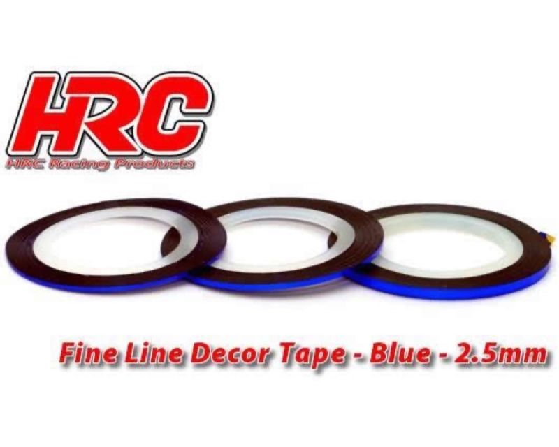 HRC Racing Feines Liniendekor Klebeband 2.5mm x 15m Blau Metallic 15m HRC5061BL25