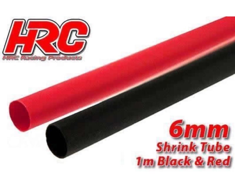 HRC Racing Schrumpfschlauch 6mm Rot und Schwarz 1m jede HRC5112E