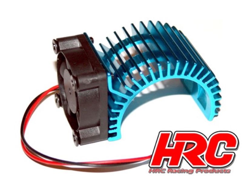 HRC Racing Motorkühlkörper SIDE mit Brushless Lüfter 5-9 VDC 540 Motor Blau HRC5834BL