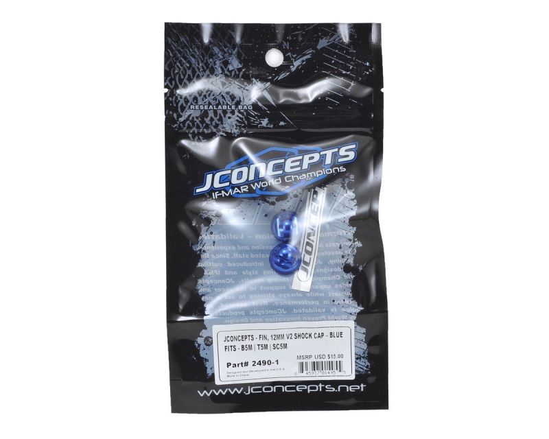 JConcepts Fin 12mm V2 Dämpferkappe blau