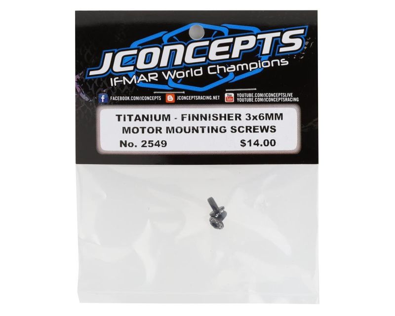 JConcepts Titanium Finnisher 3x6mm Motor Screws