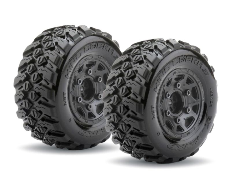 Jetko King Cobra Extreme Reifen auf schwarzen SC 2WD Felgen 12mm JK3102CBTRX2