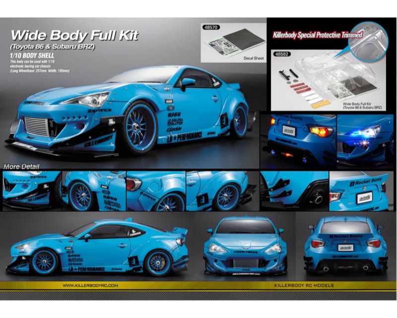 Killerbody Karosserieverbreiterung Type 1 für Toyota 86 und Subaru BRZ