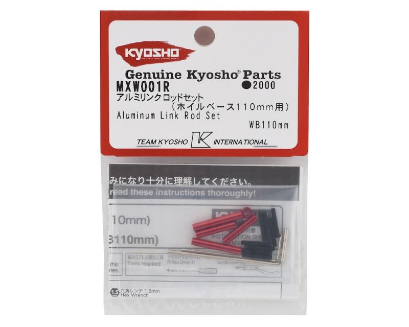 Kyosho Spurstangen Set Alu Rot Mini-Z 4x4 MX01 WB 110mm
