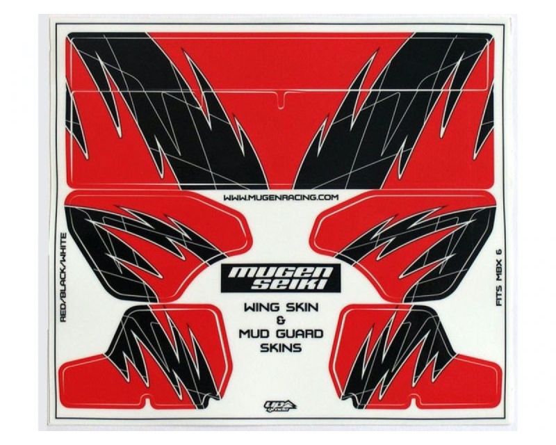 Mugen Seiki WING und MUD GUARD SKIN MBX6 RED/BLACK MUGE1022-16