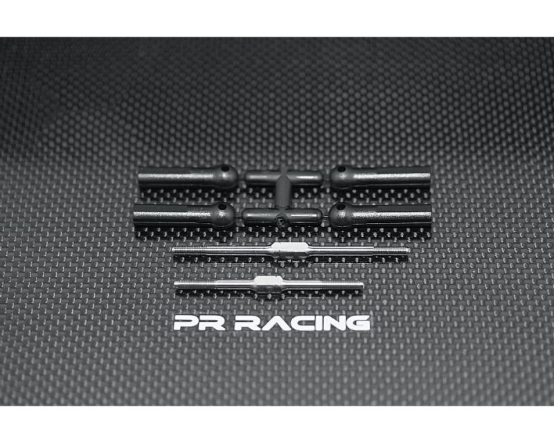 PR Racing Ti Turnbuckle Rods 55mm+70mm x + Plastic Rod Ends PR66481216