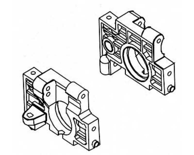 Robitronic Hintere Aufhängungshalter L/R ETC NTC R30006