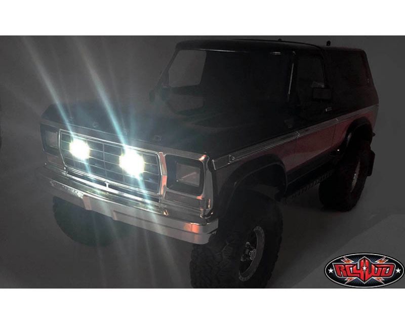 RC4WD Front Grille Fog Lamps for Traxxas TRX-4 79 Bronco Ranger XLT