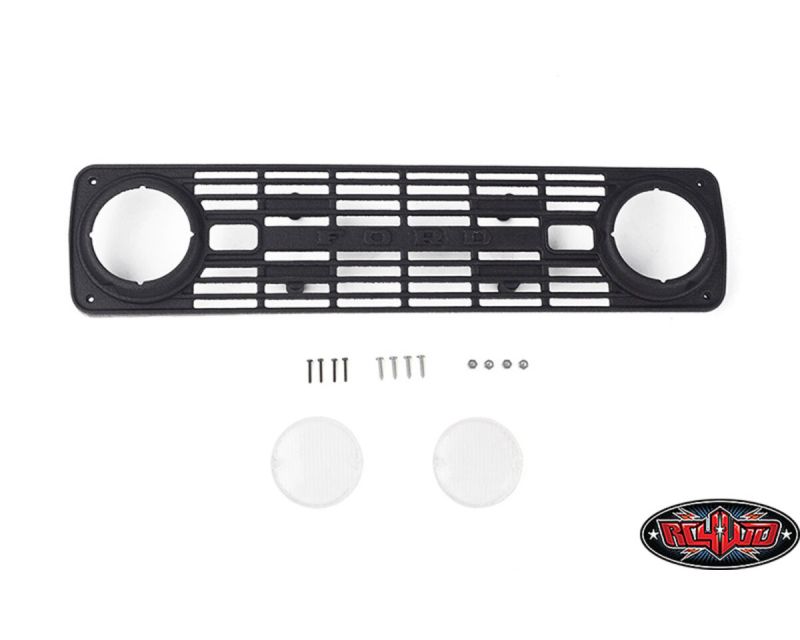 RC4WD Front Grille and Lenses for Axial SCX10 III Black