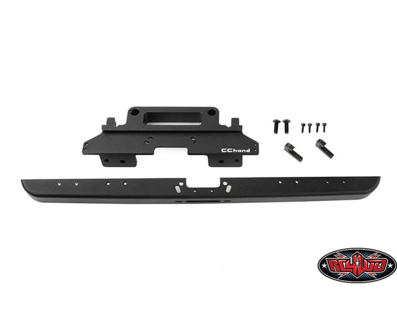 RC4WD Classic Front Bumper for Trail Finder 2 Truck Kit LWB 1980 Toyota Land Cruiser FJ55 Lexan Body Set Black