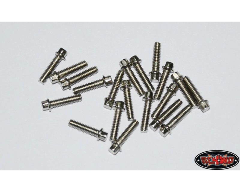 RC4WD Miniature Scale Hex Bolts M2 x 8mm Silver RC4ZS0423