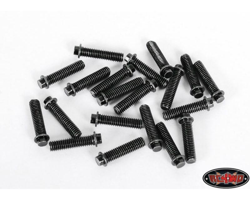 RC4WD Miniature Scale Hex Bolts M3x12mm Black RC4ZS0690