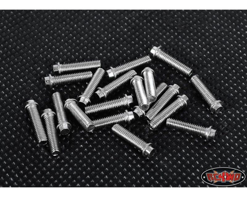 RC4WD Miniature Scale Hex Bolts M3x12mm Silver RC4ZS0691