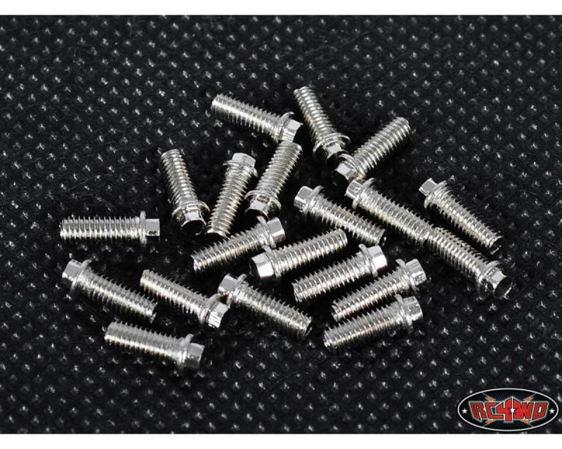 RC4WD Miniature Scale Hex Bolts M3x8mm Silver RC4ZS0695
