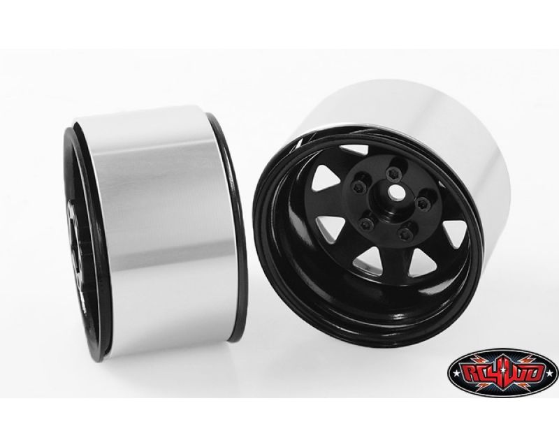RC4WD 5 Lug Deep Dish Wagon 1.9 Steel Stamped Beadlock Wheels Black