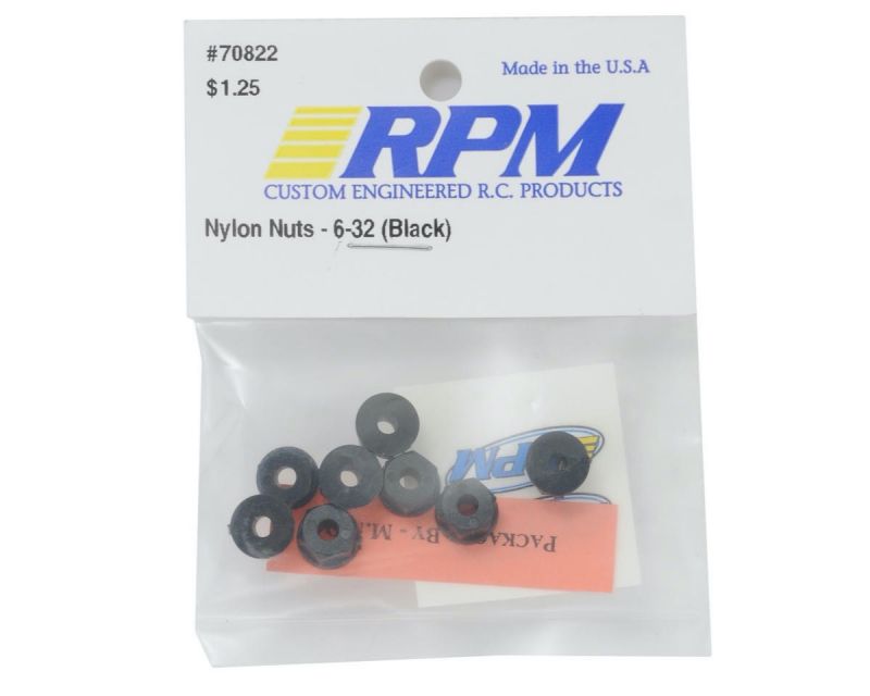 RPM Nylonmuttern 6-32 schwarz