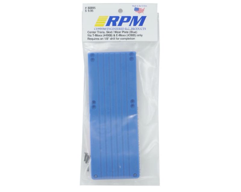 RPM Center Skid Plate Set blau E-Maxx Neu