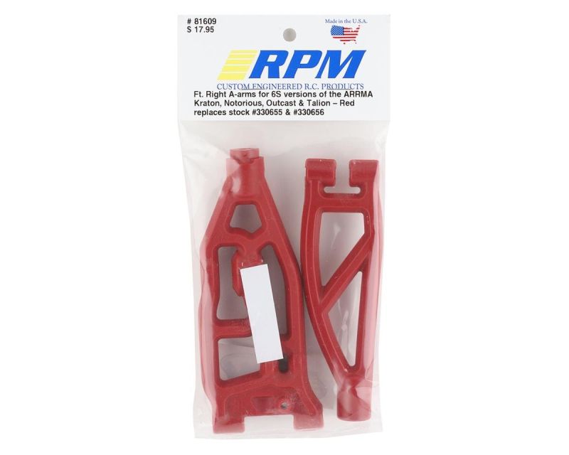 RPM Querlenker vorne rechts oben und unten rot für Arrma 6S