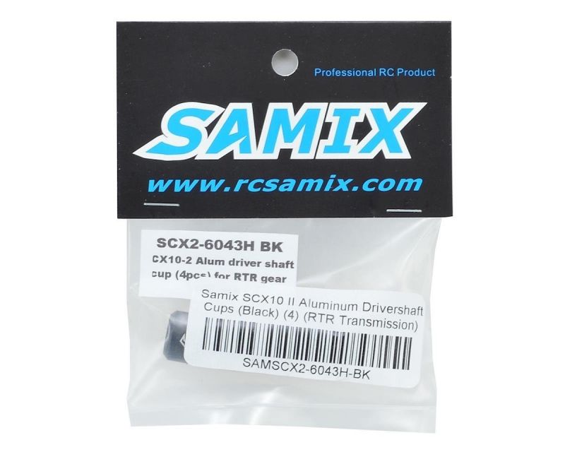 Samix Alu Antriebswellehülsen schwarz für SCX10-2