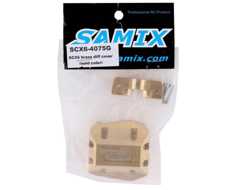 Samix Messing Differential Abdeckung mit einstellbaren Gewicht für SCX-6