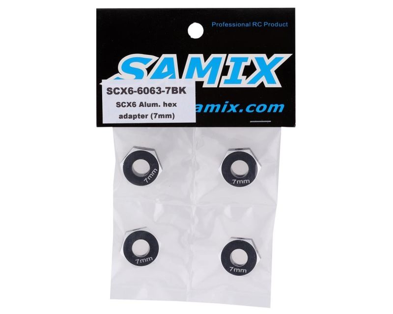 Samix Alu Radmitnehmer schwarz 7mm für SCX-6