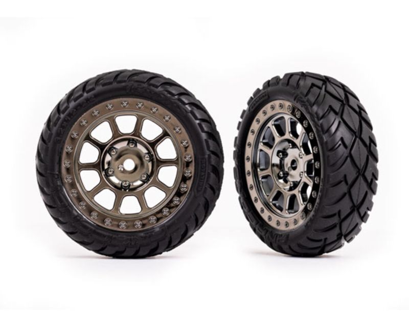 Traxxas Anaconda 2.2 Reifen vorne auf schwarz Chrom Felge TRX2479T