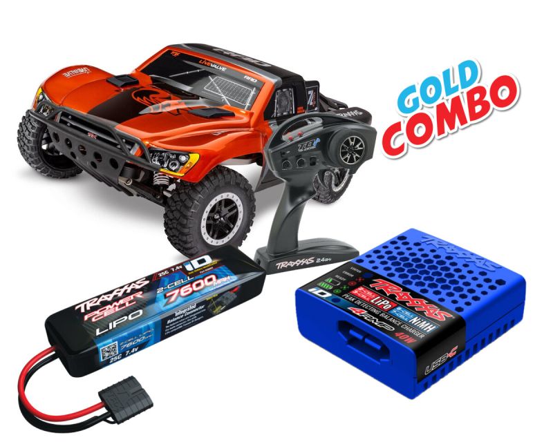 Traxxas Slash VXL 2WD Fox Clipless mit Magnum 272R Gold Combo TRX58276-74-FOX-GOLD-COMBO