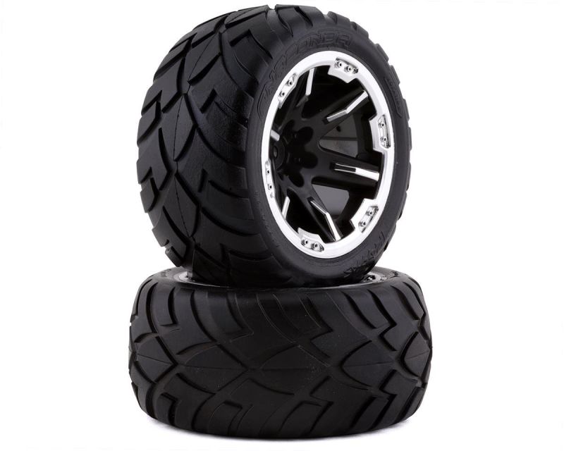 Traxxas Anaconda Reifen auf RXT Felge 2.8 chromschwarz 4WD vorne oder hinten TRX6775X