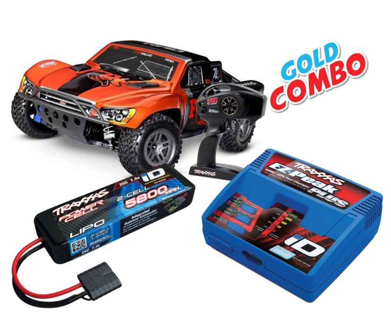 Traxxas Slash 4x4 FOX BL-2S Brushless Gold Combo TRX68154-4-FOX-GOLD-COMBO