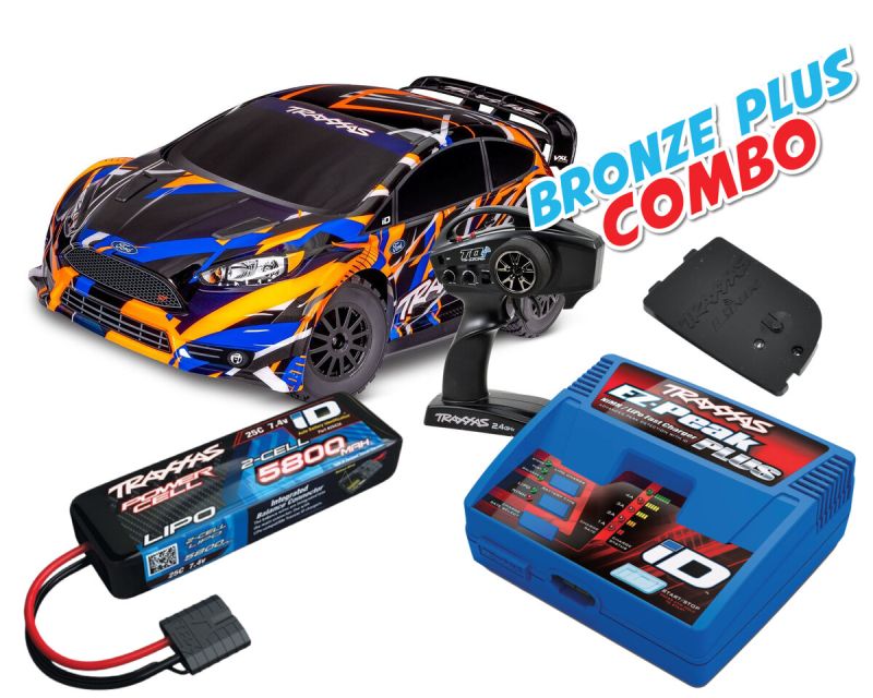 Traxxas Ford Fiesta ST Rally 4x4 VXL orange Bronze Plus Combo TRX74276-4-ORNG-BRONZE-PLUS-COMBO