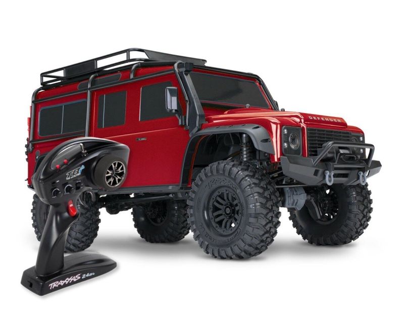 Traxxas TRX-4 Land Rover Defender rot Silber Plus Combo