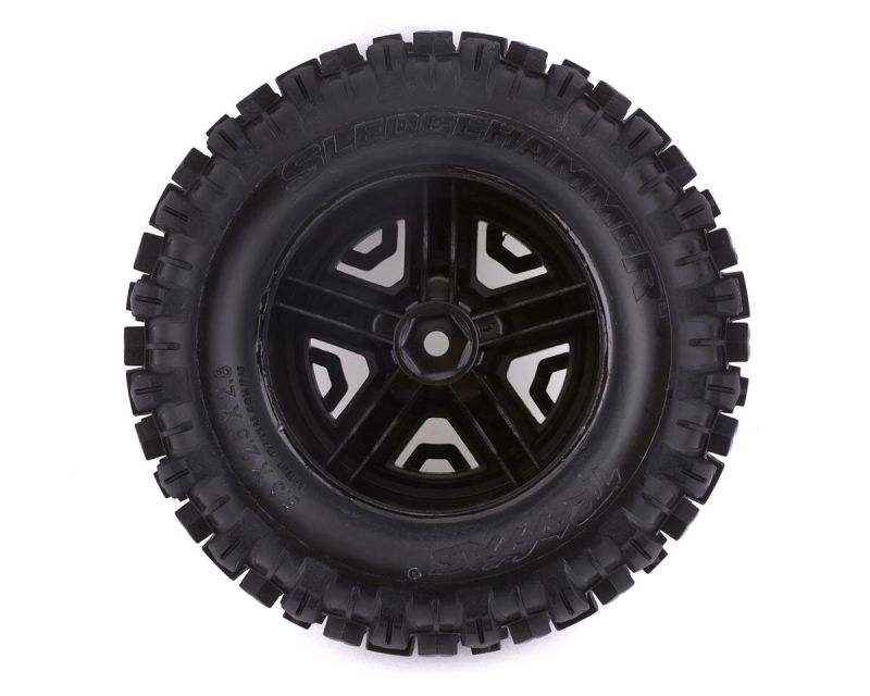Traxxas Sledgehammer Reifen auf schwarz chrome 2.8 Felgen