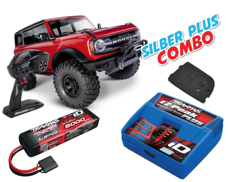 Traxxas Ford Bronco 2021 TRX-4 rot Silber Plus Combo TRX92076-4-RED-SILBER-PLUS-COMBO