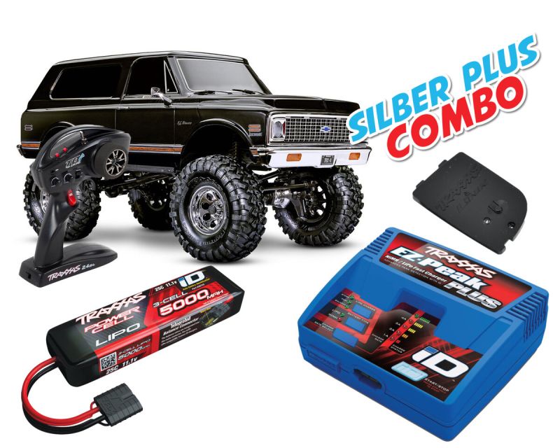 Traxxas Blazer 1972 High Trail TRX-4 schwarz Silber Plus Combo TRX92086-4-BLK-SILBER-PLUS-COMBO