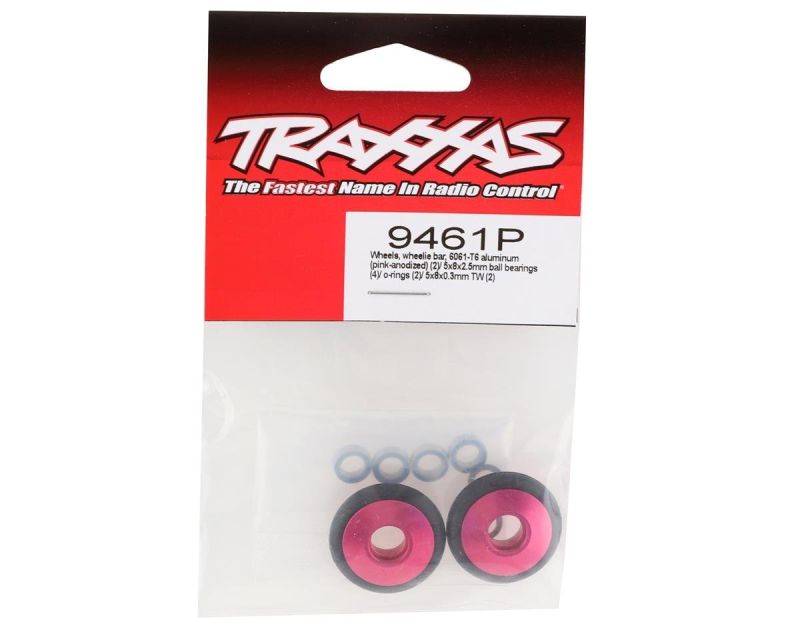 Traxxas Wheelie Bar Reifen Alu pink