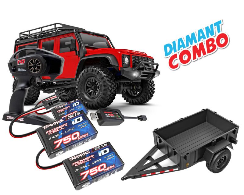 Traxxas TRX-4M Land Rover Defender 1/18 rot Diamant Combo TRX97054-1-RED-DIAMANT-COMBO