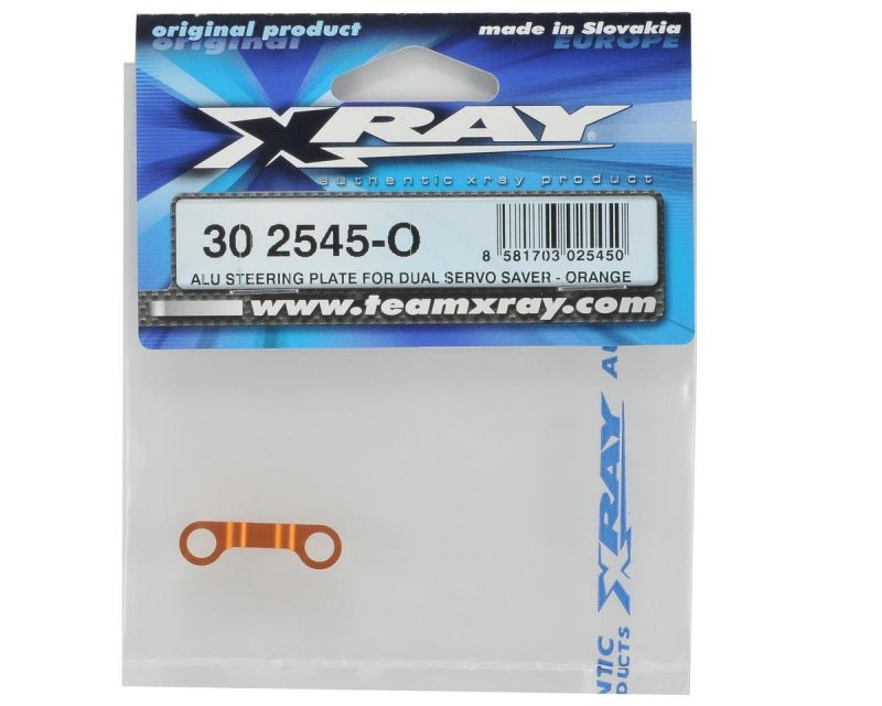 XRAY Alu Steering Plate For Dual Servo Saver orange