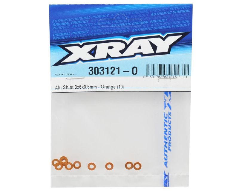 XRAY Unterlegsscheiben Set 3x6x0.5mm orange