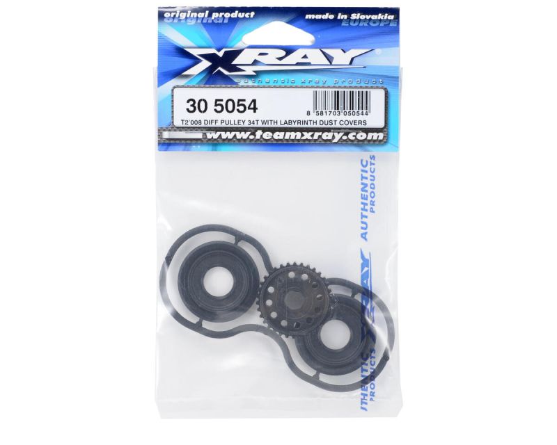 XRAY Diff Pulley 34t With Labyrinth Dust Covers