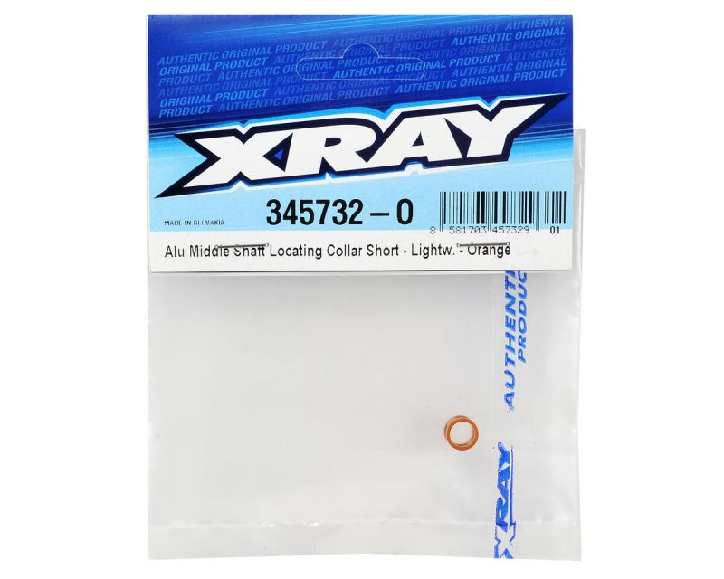 XRAY Alu Middle Shaft Locating Collar Short Lightweight orange