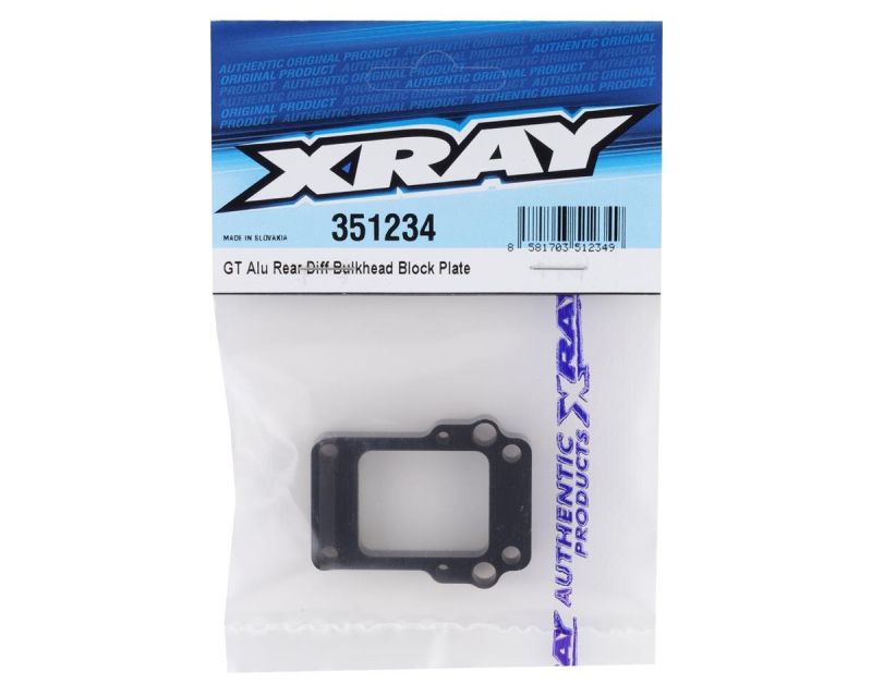 XRAY GT Alu Heck Diff Bulkhead Block Platte