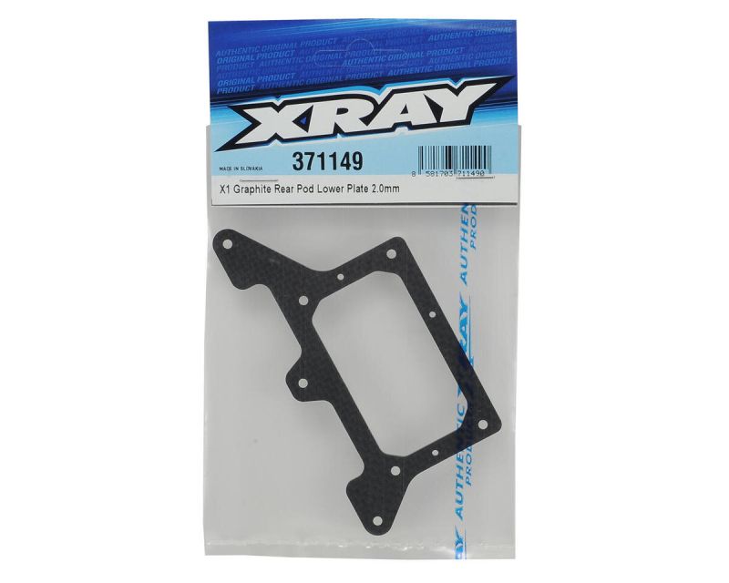 XRAY Carbon Rear Pod Platte 2.0mm für Asphalt