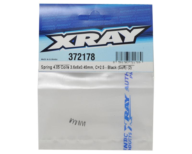 XRAY Feder 4.05 Windungen 3.6x6x0.45mm C2.5 schwarz