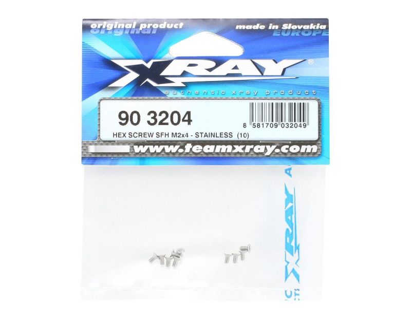 XRAY HEX SCREW SFH M2x 4 STAINLESS