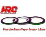 HRC Racing Feines Liniendekor Klebeband 1.0mm x 15m Grün Metallic 15m HRC5061GR10