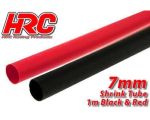 HRC Racing Schrumpfschlauch 7mm Rot und Schwarz 1m jede HRC5112F
