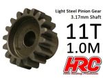 HRC Racing Motorritzel 1.0M 3.17mm Achse Stahl Leicht 11 Zähne HRC71011S