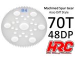 HRC Racing Hauptzahnrad 48dp Low Friction Gefräst Delrin Diff Style 70 Zähne HRC74870A