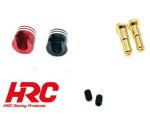 HRC Racing Kühlkörper mit 4 und 5mm Bullet Stecker Rot und Schwarz 1 Paar HRC9004LHS
